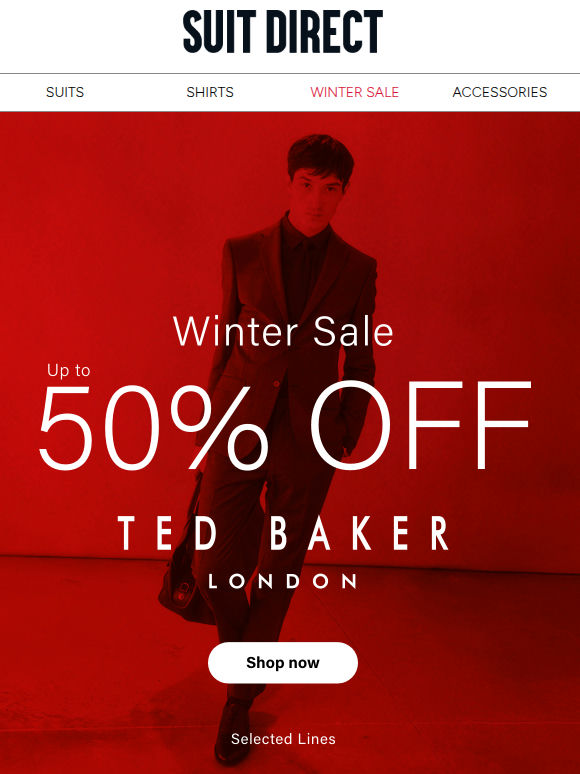 Up to 50% off selected Ted Baker styles