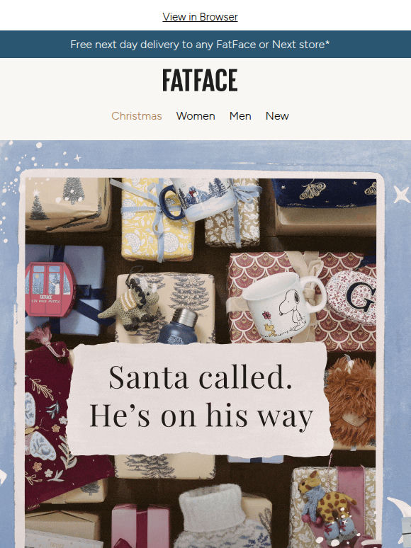 Santa called. He's leaving tomorrow🛷