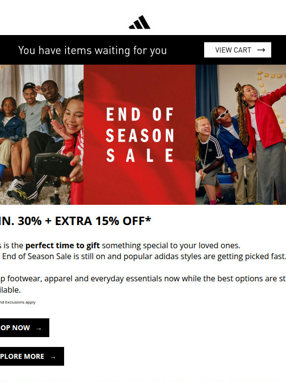 🎅 Give Joy This Season: Min. 30% + Extra 15% Off Inside!