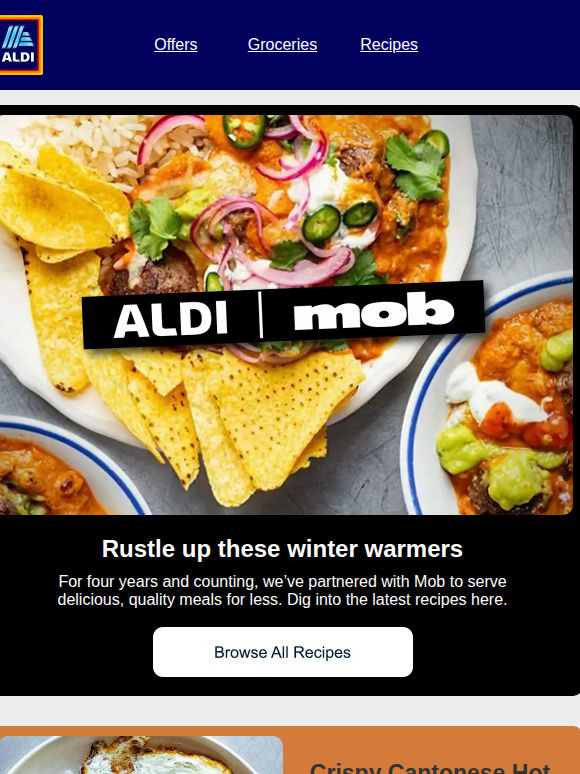 Cook smart, spend less – Aldi x Mob