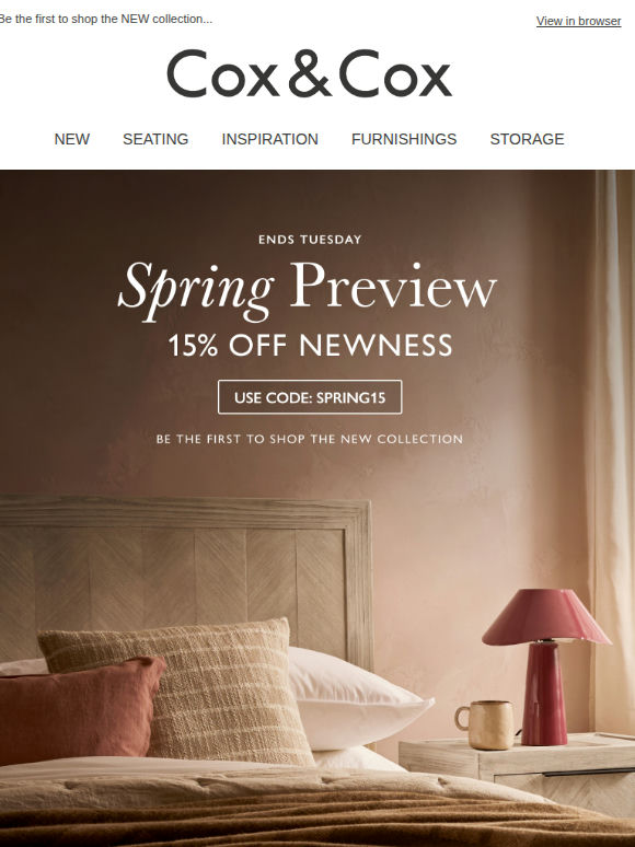 Your Spring Preview | 15% OFF new arrivals 'til Tuesday