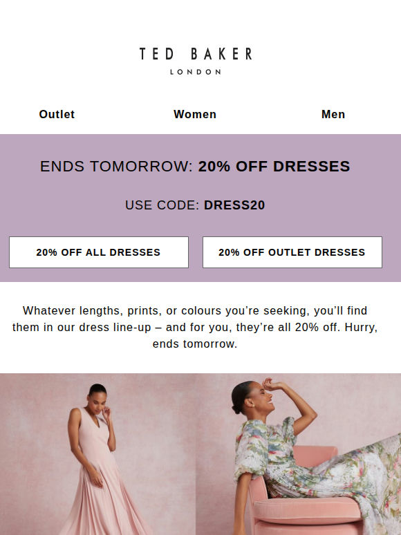 Ends Tomorrow – 20% Off Dresses