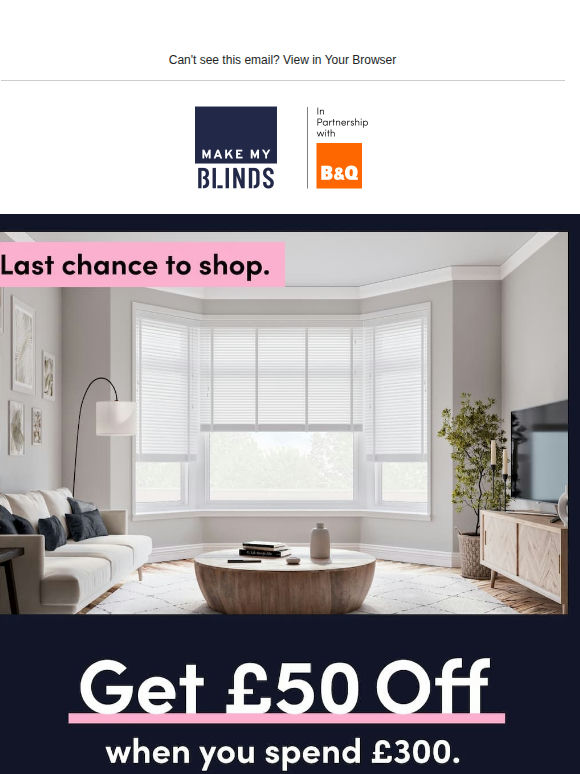 Your £50 voucher ends soon 💳