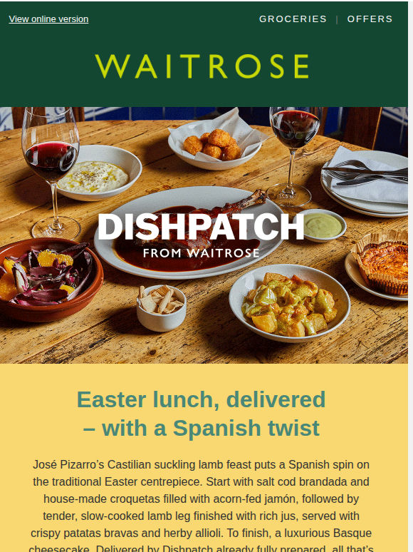 Celebrate Easter with £15 off top chef-created menus at Dishpatch 🍽️