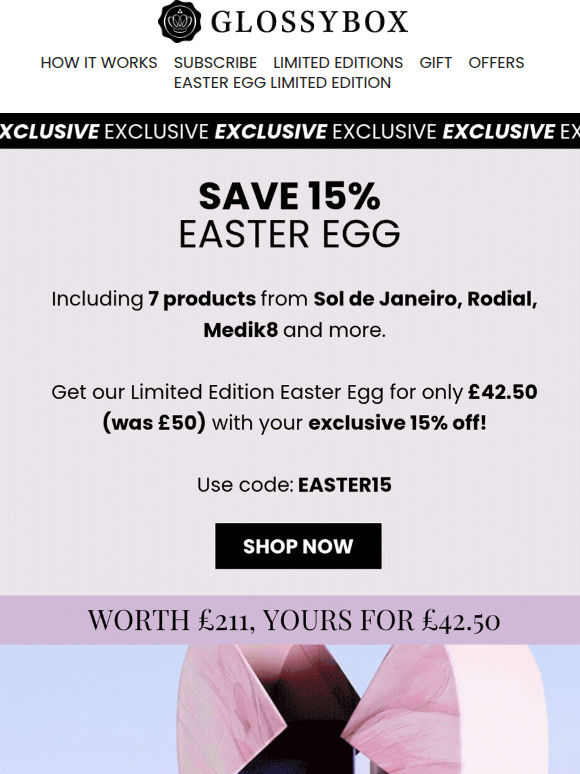SAVE 15%: Easter Egg Limited Edition (Worth £211)