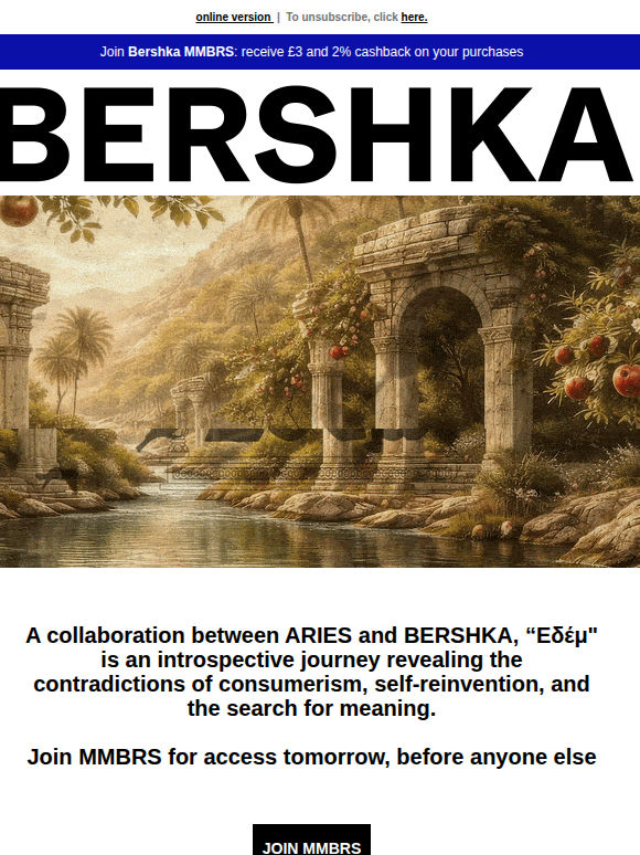 Be first to discover ARIES x BERSHKA 🍎
