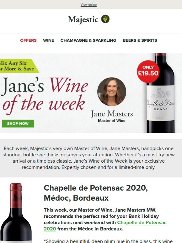 Jane’s NEW Wine of the Week