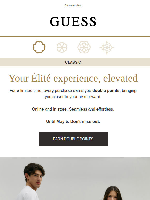 There, starting today earn double points on every purchase.