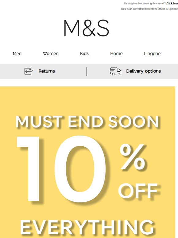 10% off everything 🚨