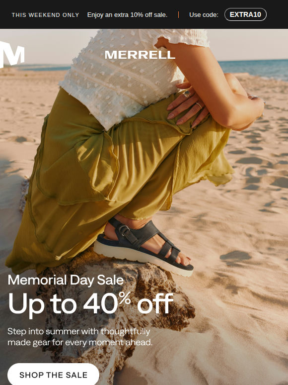 Holiday weekend 🤝 Up to 40% off summer favorites