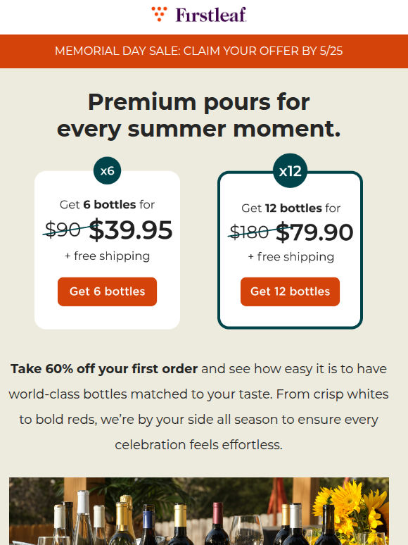 Effortless wines for weekend sips, $39.95 ends 5/25.