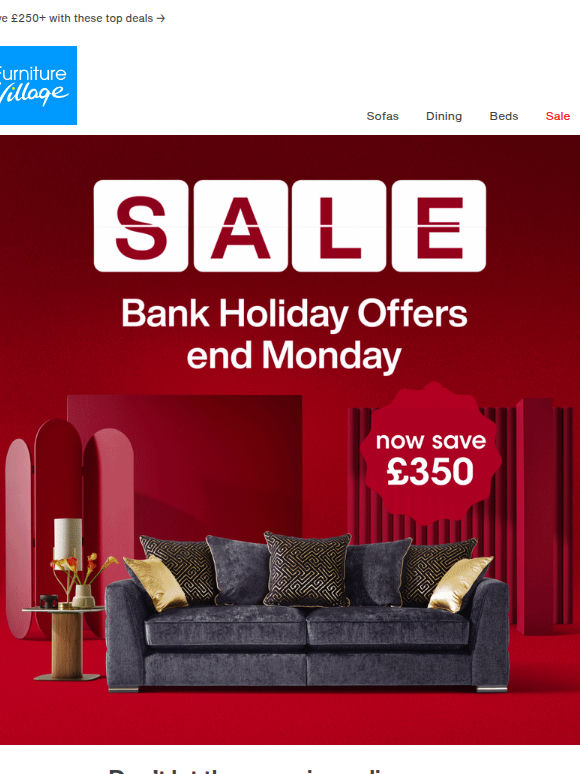 ⏰ Quick, Bank Holiday offers end Monday!