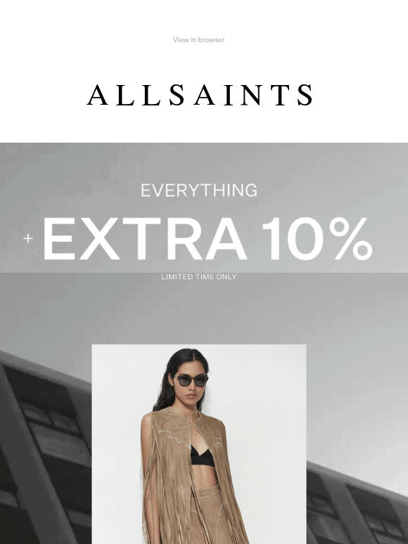 Now Take An Extra 10% Off Everything