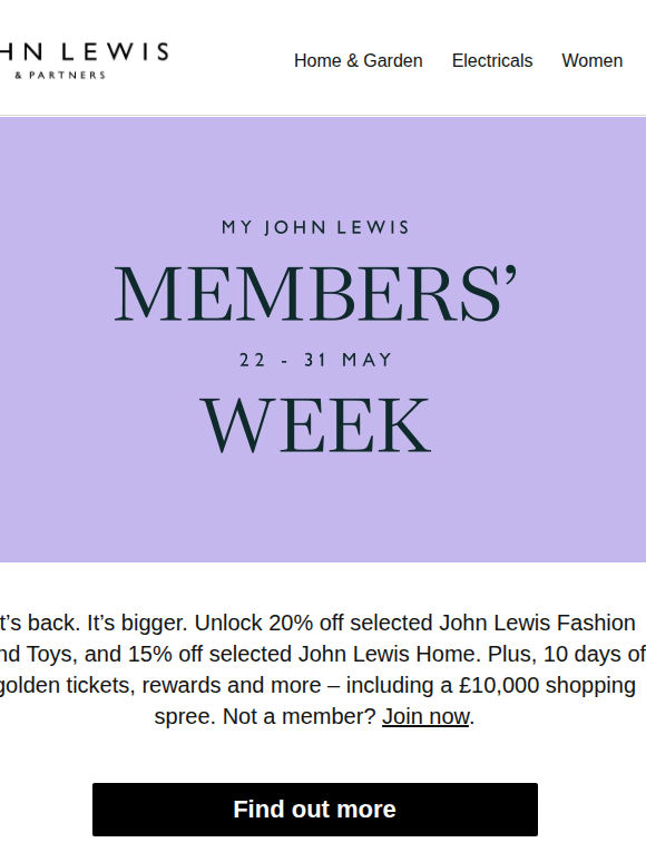 Members' Week starts now