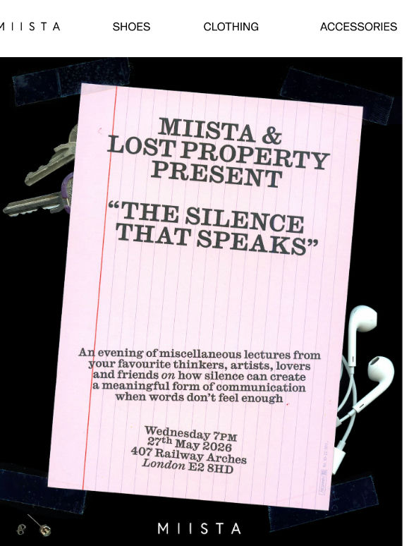 Miista & Lost Property present: "The Silence That Speaks"