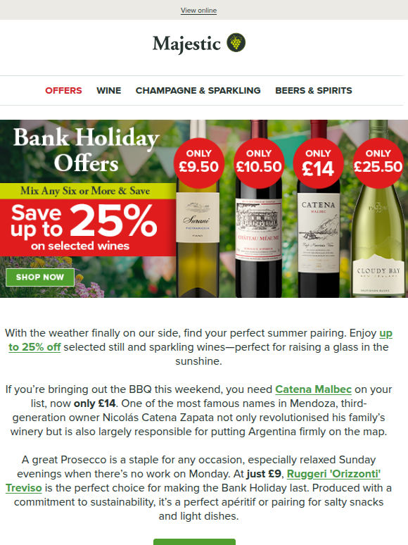 Bank Holiday Offers! Save up to 25%