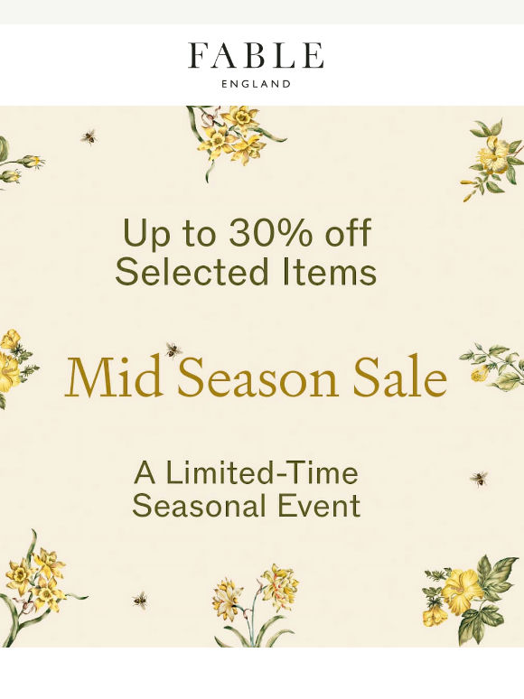 🔴 Mid-Season Sale Starts Now