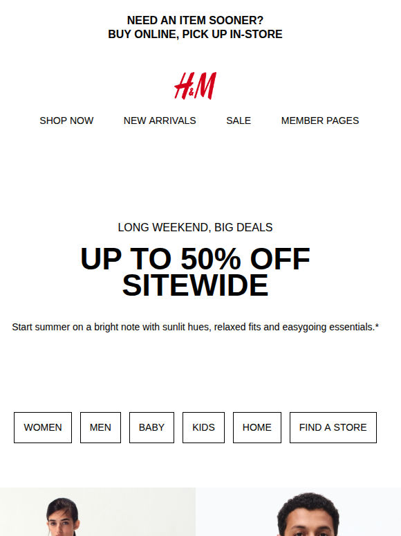 Kick-start summer with up to 50% off