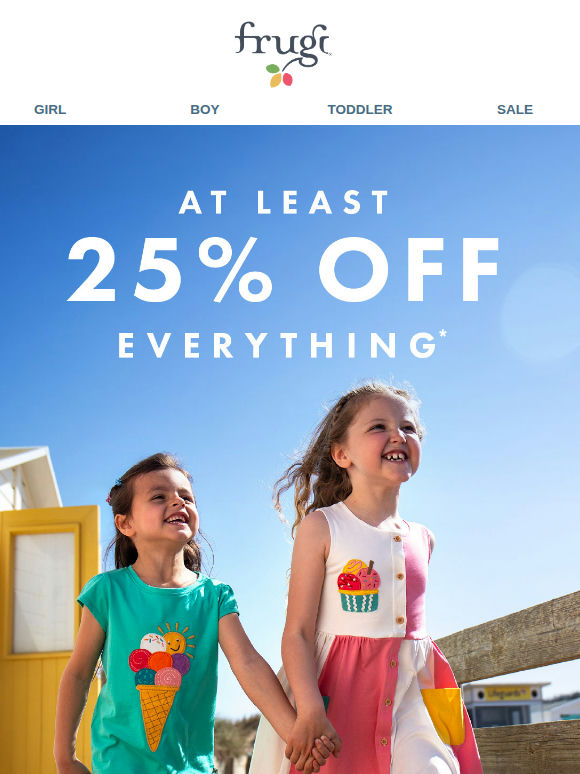 (at least) 25% off EVERYTHING! ☀️