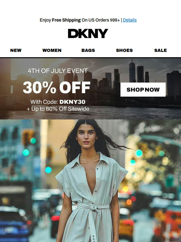 Enjoy 30% Off With Code: DKNY30