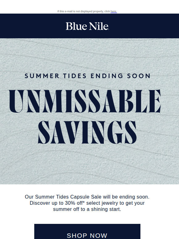 Don’t Miss Our Summer Tides Sale