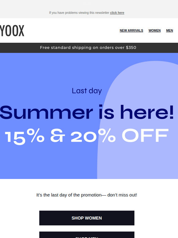 Last chance for 15% & 20% OFF >>