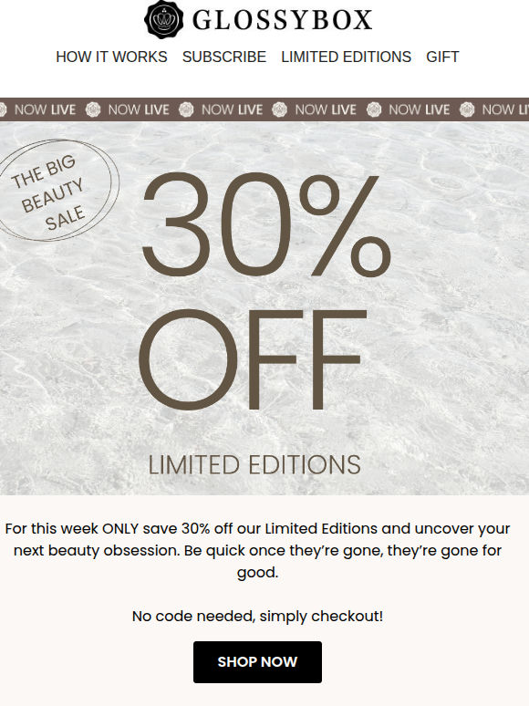 Now Live: BIG BEAUTY SALE