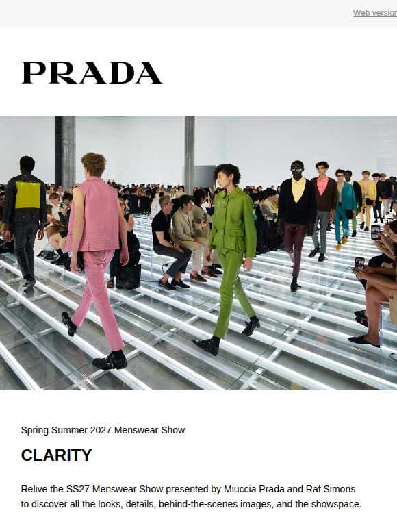 Relive the SS27 Menswear Show