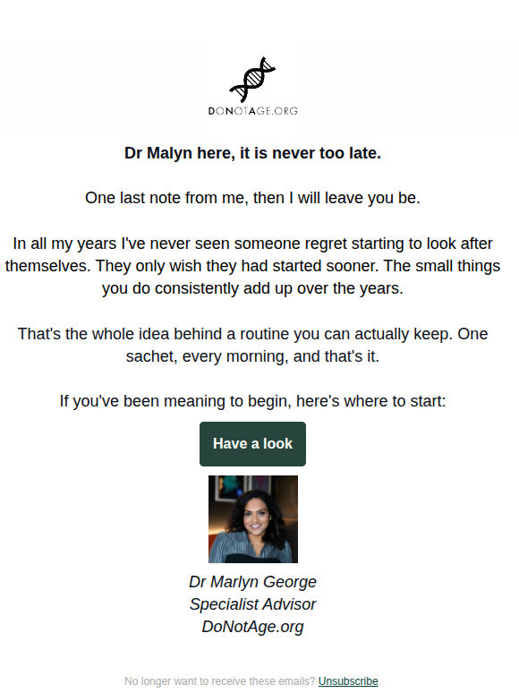 It's never too late