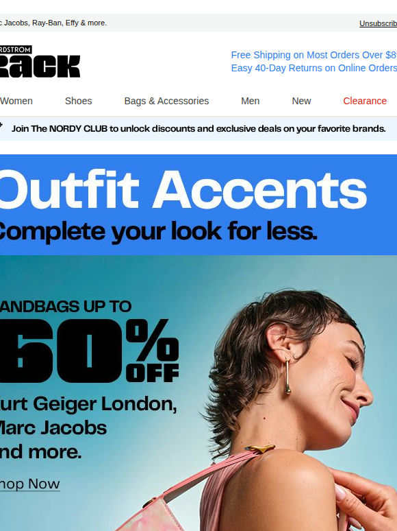 Handbags up to 60% off + deals on sunnies & jewelry