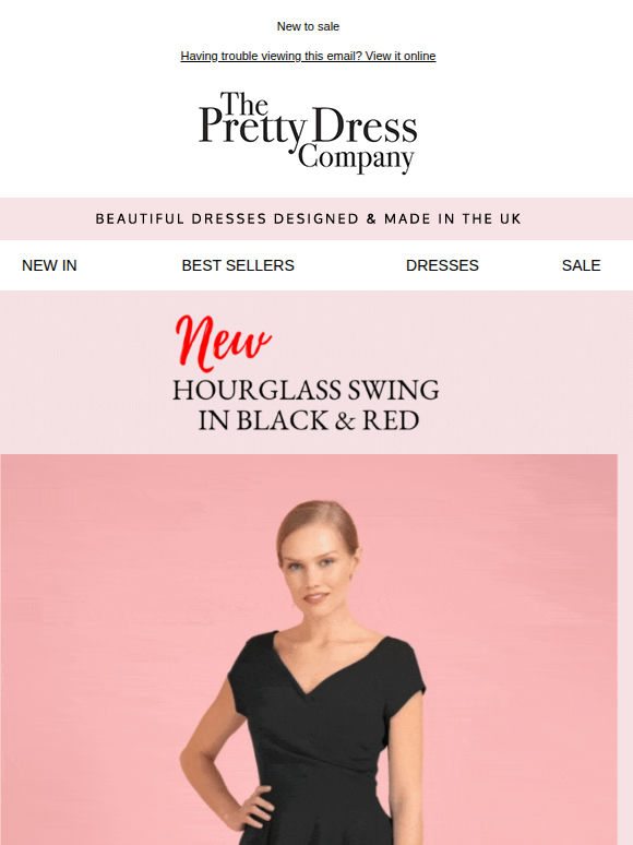 New to Sale – Hourglass Swing in black & red