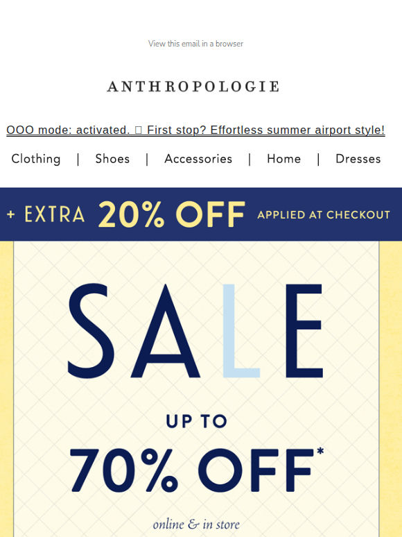 Extra 20% Off Sale, incl. summer linen