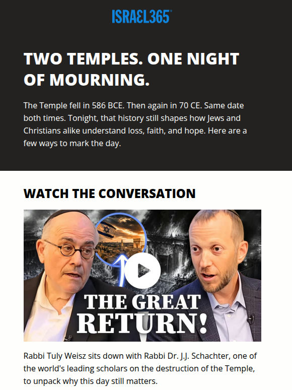 Two Temples. One night of mourning, and longing we feel today.