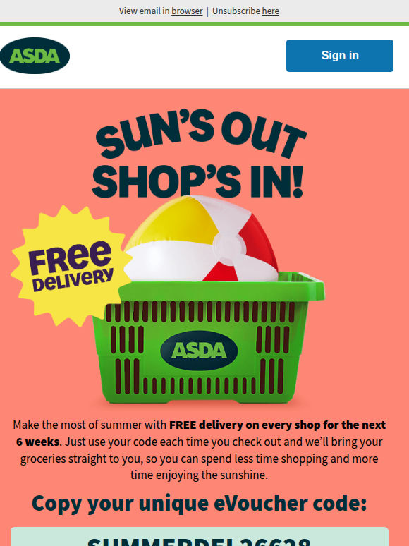 FREE delivery, all summer!! 🌞✨
