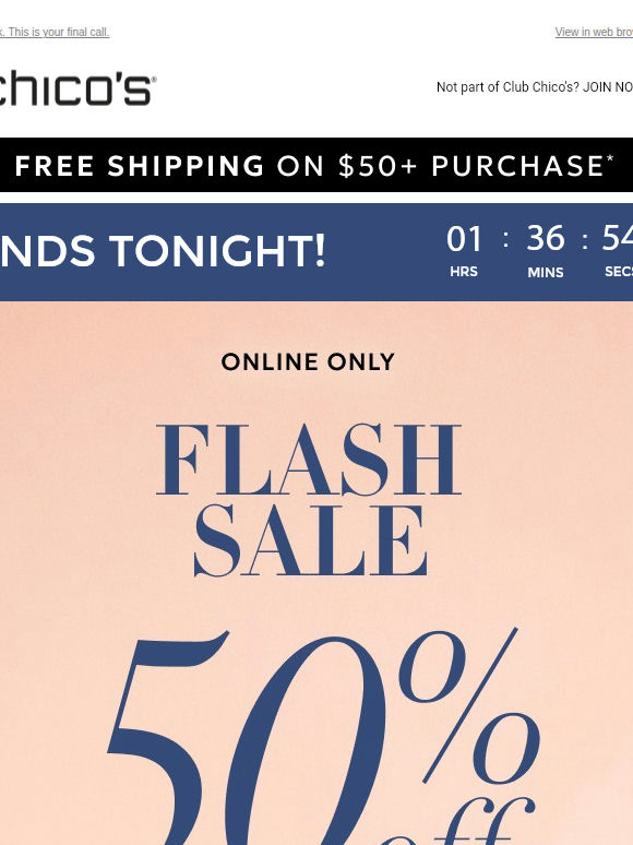Hurry! 50% off is is ending FAST