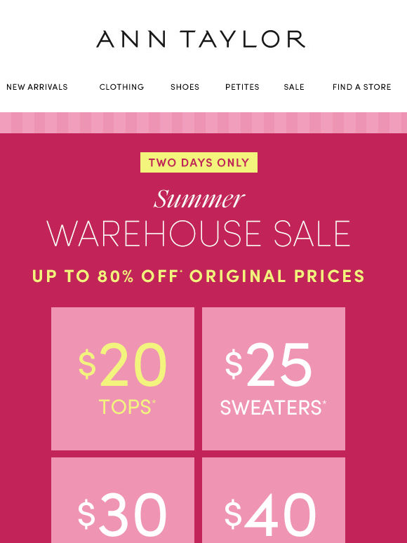 Special Delivery: SUMMER WAREHOUSE SALE 📦