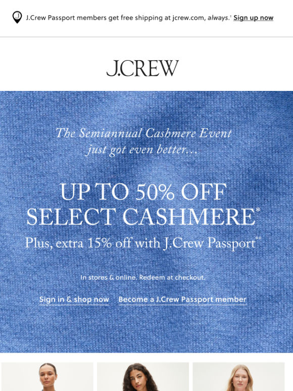Upgrade alert: extra 15% off already-on-sale cashmere!