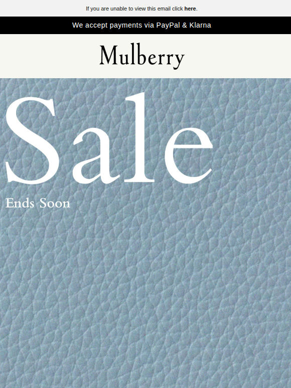 The Mulberry Sale ends soon