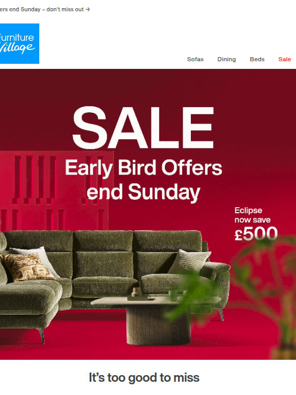 ⏳ Time’s running out to shop the Early Bird Sale!