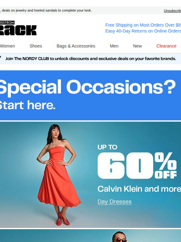 Up to 60% off day dresses from Calvin Klein & more