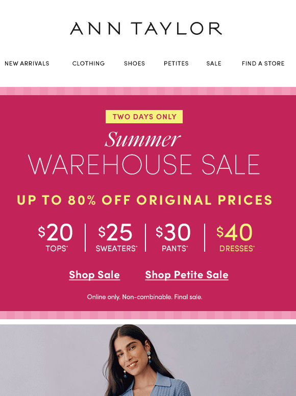 Stock Up On $20 Tops, $25 Sweaters, $30 Pants & $40 Dresses!