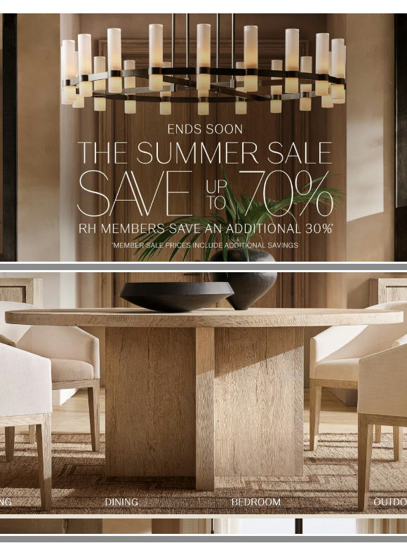 Discover the Summer Sale. Up to 70% Off Living, Dining, Bedroom & More.