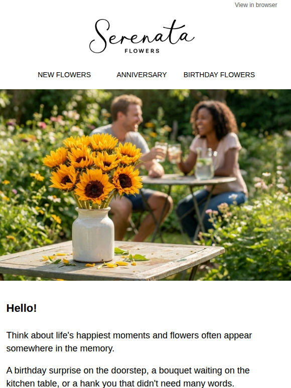 💐 Think back to the last bouquet you received...