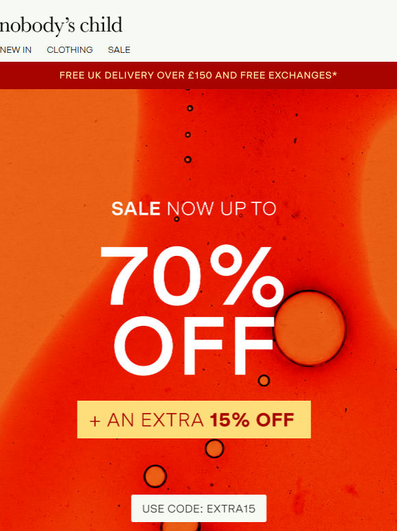 Up to 70% off bestsellers