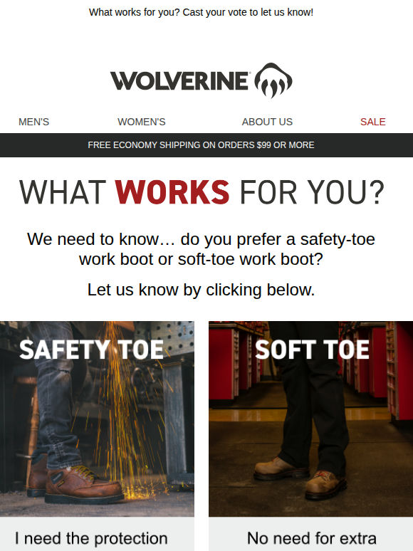 We need your input.