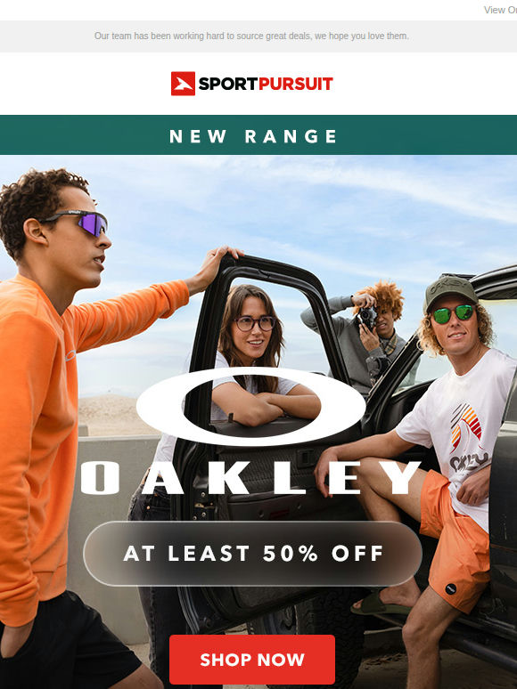 Oakley - New Range - At Least 50% Off + More
