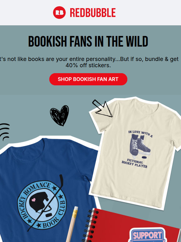 Book Lovers Rejoice 📚 Stickers, Tees and More.