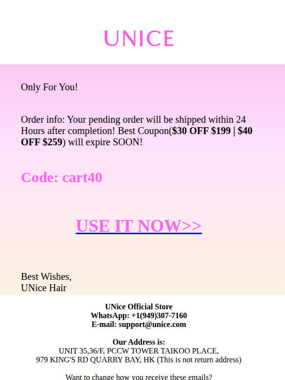 Your order discount has been updated!