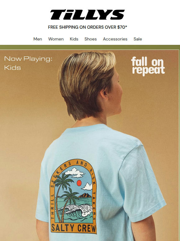 Now Playing: Kids + Up to 40% Off Sale
