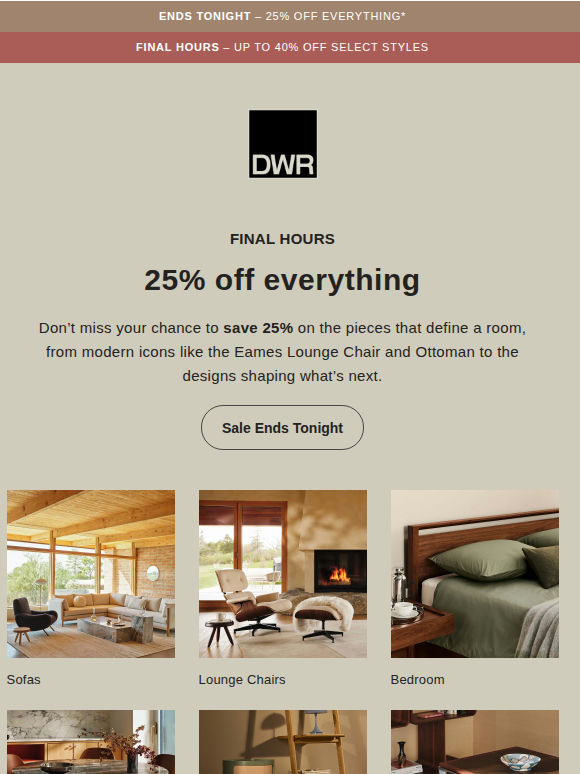 Ends tonight: 25% off everything
